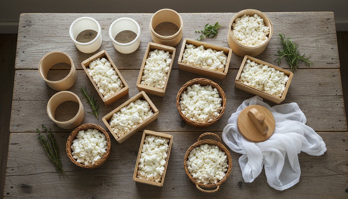Различные формы для сыра и сырное зерно